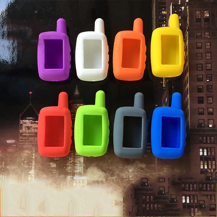 3 Buttons Silicone Key Case For Russia A9/A6/A8/A4 Two Way Car Alarm LCD Remote Control Cover