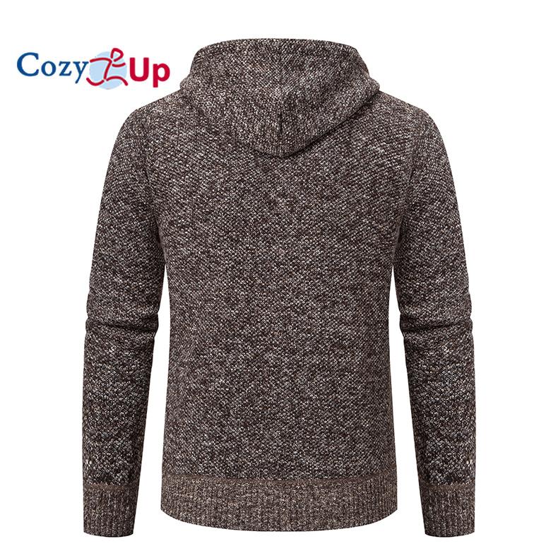 Cozy Up мужской зимний свитер пальто кардиган свитер с капюшоном плюс бархат повседневный утолщенный