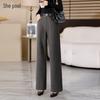 Women's High-Waist Straight Leg Commuter Suit Pants
