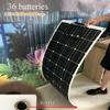 Водонепроницаемая солнечная панель 350 Вт Гибкий солнечный элемент Для зарядного устройства 12 В Монокристаллический Домашний Автомобильный Контроллер Солнечная система
