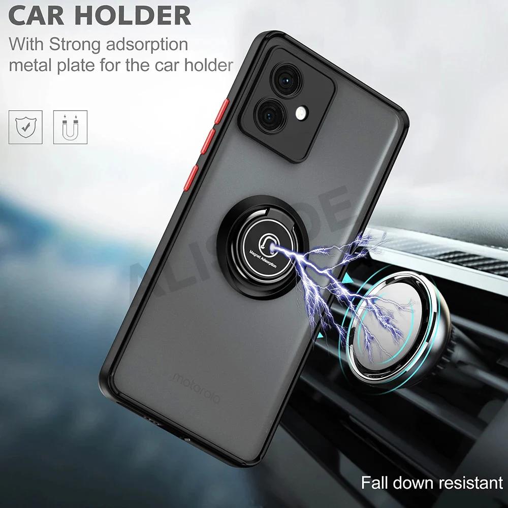Чехол funda для Motorola Edge 50 Fusion 40 Pro 30 Ultra Neo G85 G84 G54 G14 G24 G34 Чехол с кольцом-подставкой Capa для Moto G53 G23 G13 Обложка