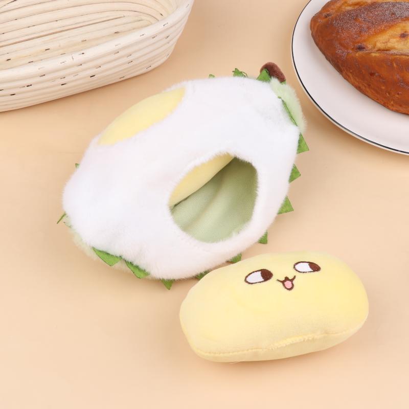 1 Piece Fun Tearable Peeling Durian Plush Pillow Fidget Toys Kids Creative Simulation Detachable Durian Plush Toy Boys Girl Gift