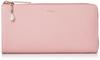 Длинный кошелек из коровьей кожи Saffiano, тонкий кошелек на молнии, тонкий, компактный, простой, оригинальный, с подвесками, стильный, для взрослых, милый JSLW3AT1, розовый [Jill