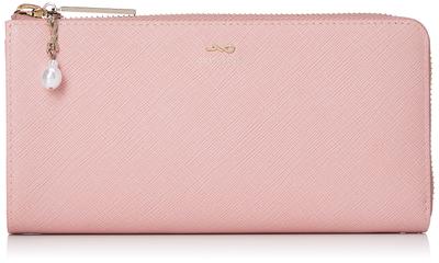 Длинный кошелек из коровьей кожи Saffiano, тонкий кошелек на молнии, тонкий, компактный, простой, оригинальный, с подвесками, стильный, для взрослых, милый JSLW3AT1, розовый [Jill