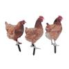 3 шт. колышки для курятника, реалистичная статуя курицы, декоративные акриловые колышки для двора животных, знак для