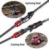 SOUGAYILANG Portable 4-section Fishing Rod 2.1M Fishing Rod Carbon Fiber Spinning Fishing Rod Fishing Gear