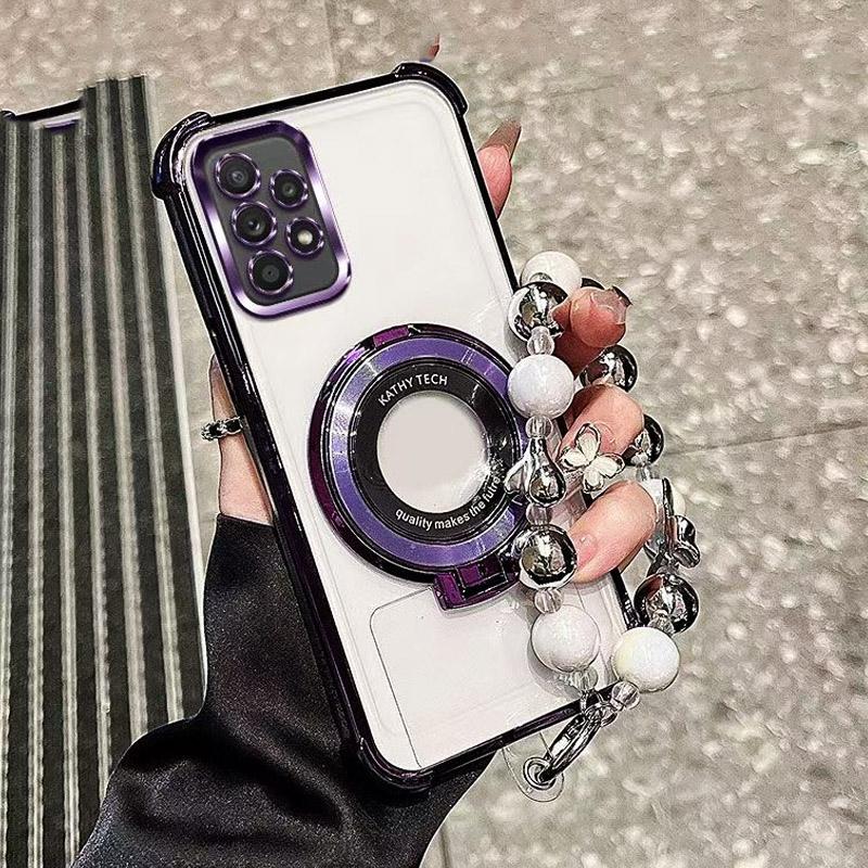 Противоударный браслет Магнитный держатель для телефона Magsafe Чехол для Xiaomi Redmi 15C Note 15 14 Pro Plus 14C POCO C85 4G 5G Чехол-подставка