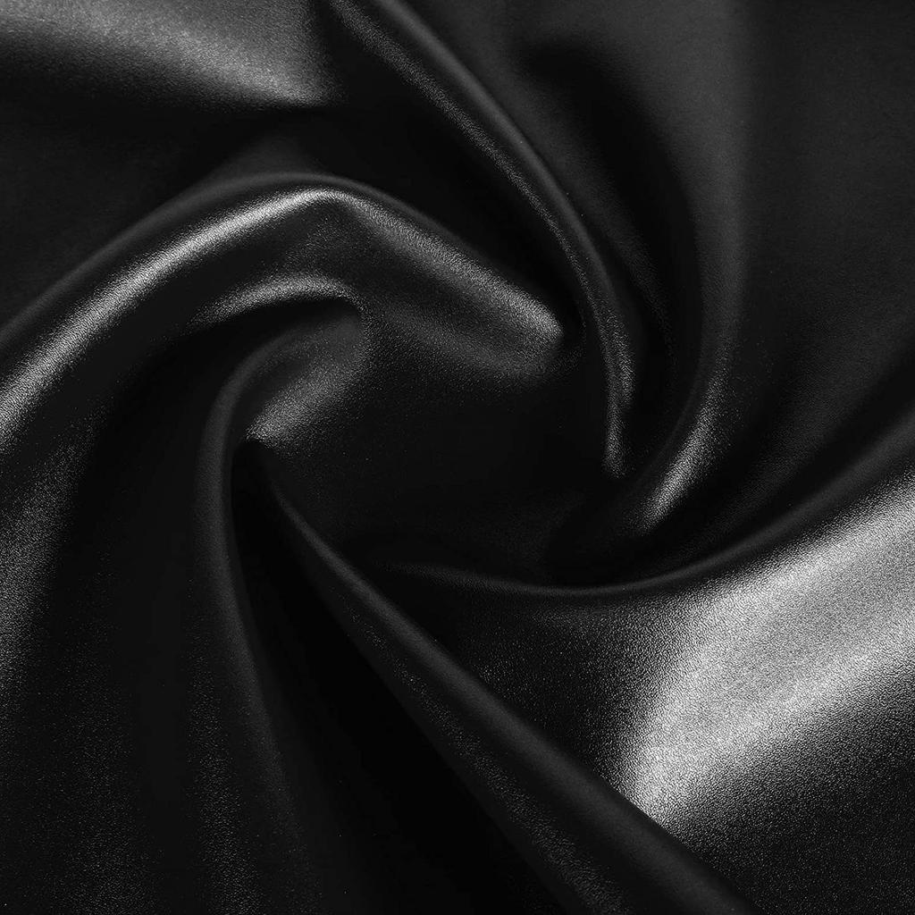 DERAYEE Synthetic Leather Faux 137cm Soft PVC Leather for Handmade Bag Making Fabric, Leather, Wide, Repairs, (2M, Black)