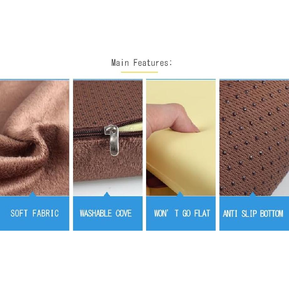 Augld 14x14 Metal Chair Cushion Set of 2 Memory Foam School Chair Cushion Small U Shape Seat Cushion Navy