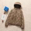 Autumn and Winter New Down Jackets Women's Light and Thin Casual Versatile White Duck Down Warm Fashion Hooded Jacket