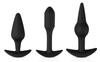 Kit of 3 Pleasure Noirs Plugs - EasyToys Anal Collection - Beginner Plugs & Kits