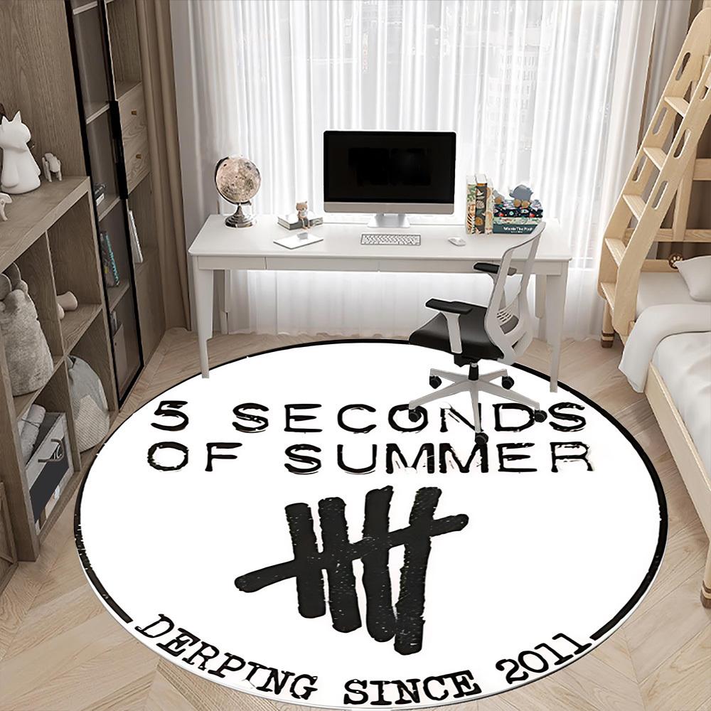 1 шт. 5 SOS Band Принт Ковер-сиденье для Офиса Нескользящий, Машинная Стирка Ковра для Офиса, Комнаты Праздничный Декор для Рождества, Дня Рождения Полиэстер