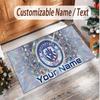 Personalized Crystal Velvet Carpet Manchester City Pattern Non Slip Floor Rug