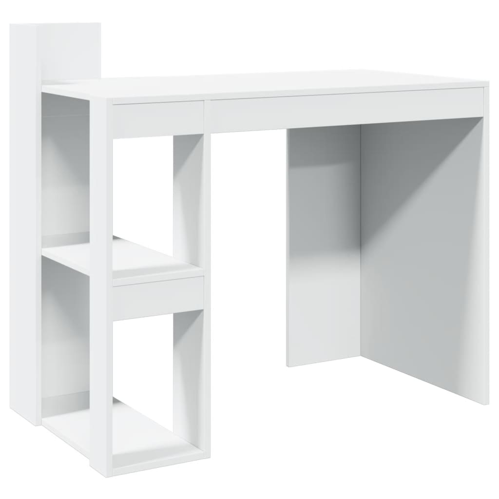Vidaxl Biurko, Białe, 103,5X56,5X94 Cm, Materiał Drewnopochodny