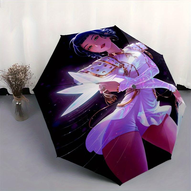 KPop Demon Hunters Автоматически открывающийся и закрывающийся складной зонт с 8 спицами и компактным дизайном для путешествий, идеально подходит для всех случаев | St