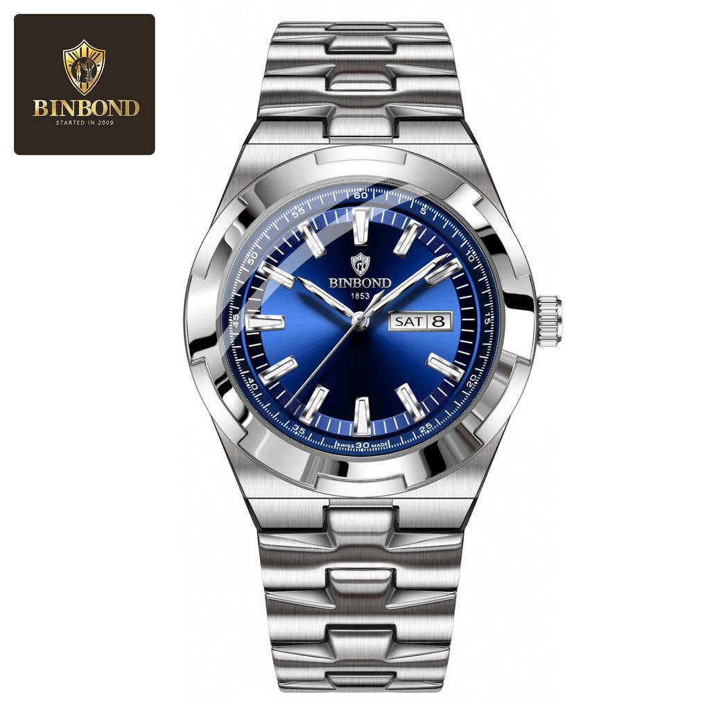 Fashion Mens Watches Luxury Casual Waterproof Watches Luminous Hands Business Date Quartz Stainless Steel Men Watches