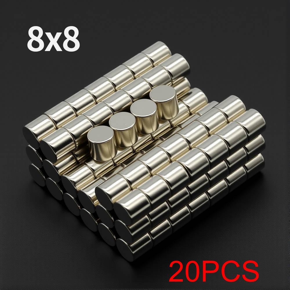 8x8 мм Мощный Неодимовый Магнит N35 NdfeB Постоянный Магнитный imanes Круглый Супер Сильный Магнит для Холодильника DIY