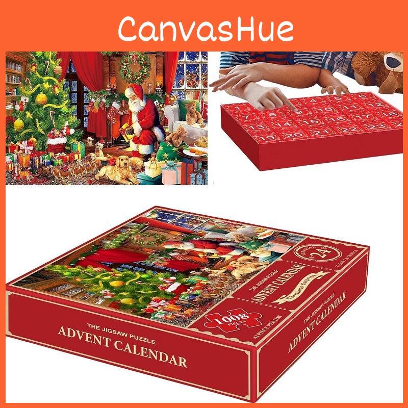 Christmas Puzzle Jigsaw Advent Calendar Puzzle Blind Box Toy Holiday Countdown