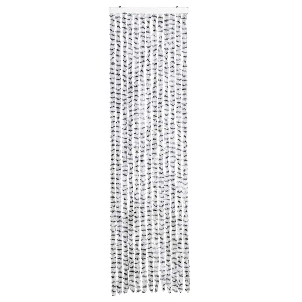 Fly Screen Curtain Light Grey and Dark Grey 56 x 200 cm Chenille