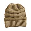 Women's Ponytail Hat Winter Warm Knitted Hat with Ponytail Tail Hole Soft Stretch Cable Knit Messy High Bun Cap
