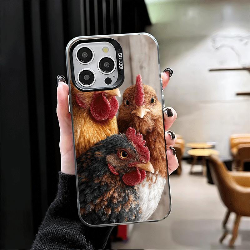 Chicken Hen Rooster Shockproof Phone Case for iPhone 17 Air 16 16E 15 Pro Max 14 Plus 13 Mini 12 Back Cover Anti Fall Fundas