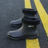 Rain shoes men's British rain boots sea fishing shoes waterproof and non-slip kitchen work rubber shoes warm new water shoes men