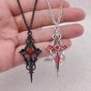 Панк Кристалл Крест Кулон Ключицы Цепи Ожерелье Эстетические Ювелирные Изделия