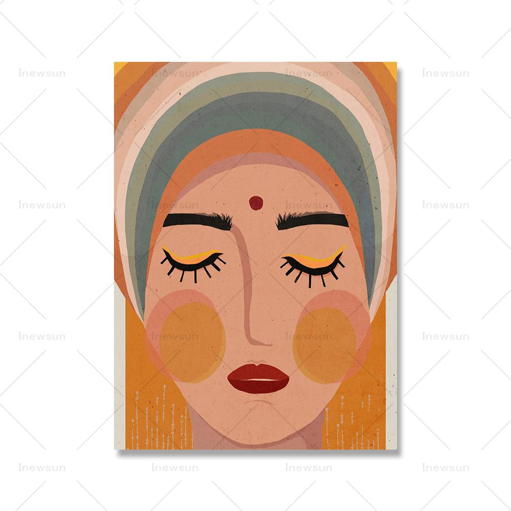 Мока цветы постер Treechild мультфильм холст картина лошадь радуга милые девушки лицо настенные художественные картины детская спальня декор