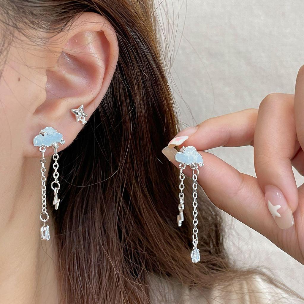 Изысканные серьги-кисточки в виде бабочки из кристаллов - серебряные иглы, элегантная и простая роскошь для женщин