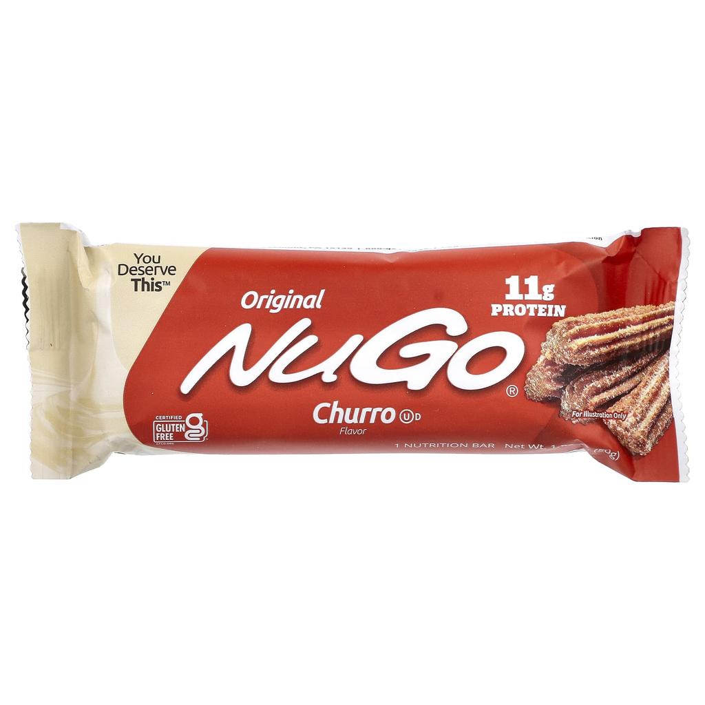 NuGo Nutrition Original, Protein Bar, Churro, 15 Bars, 50 G (1.76 Oz) Each