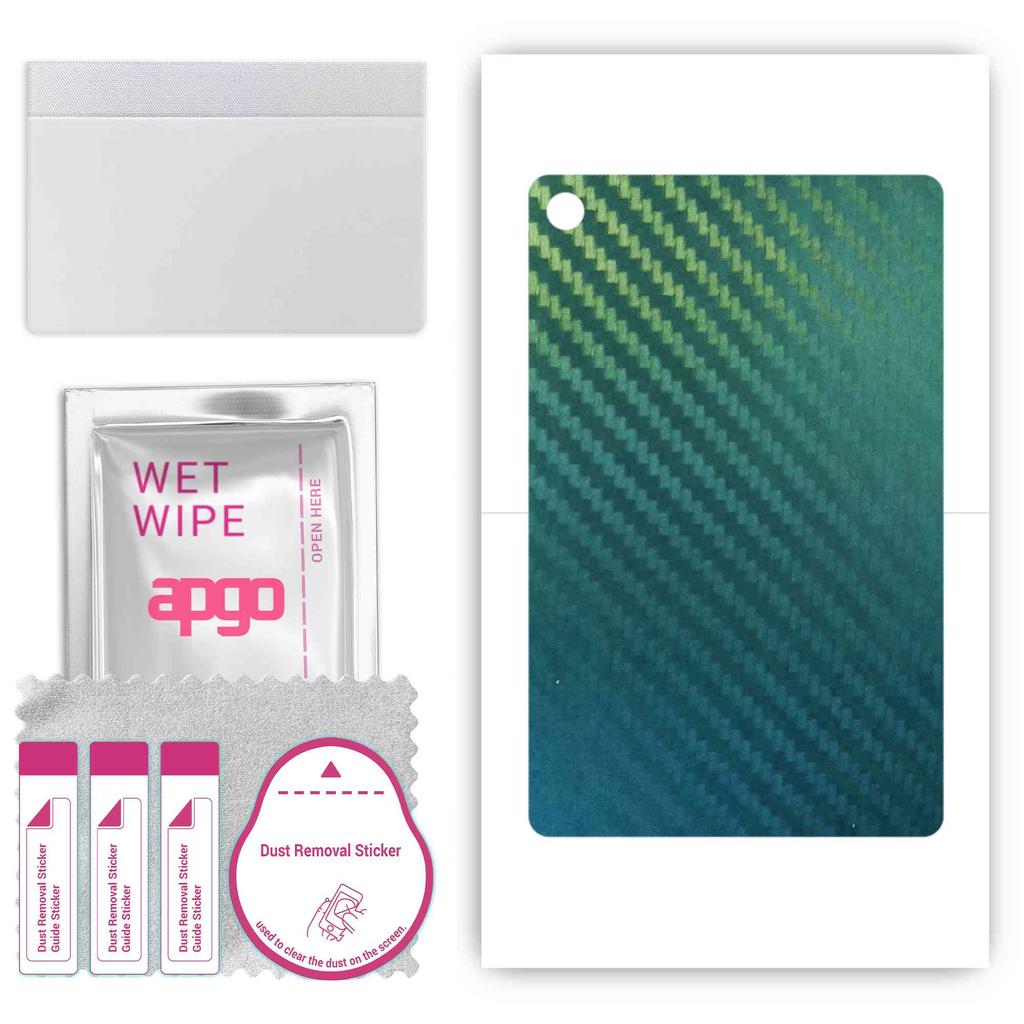 apgo Защитная наклейка на заднюю панель, совместимая с Alcatel 3T8 (2020), Оберточная пленка, фольга, винил - Углеродный хамелеон с узором CAKA1