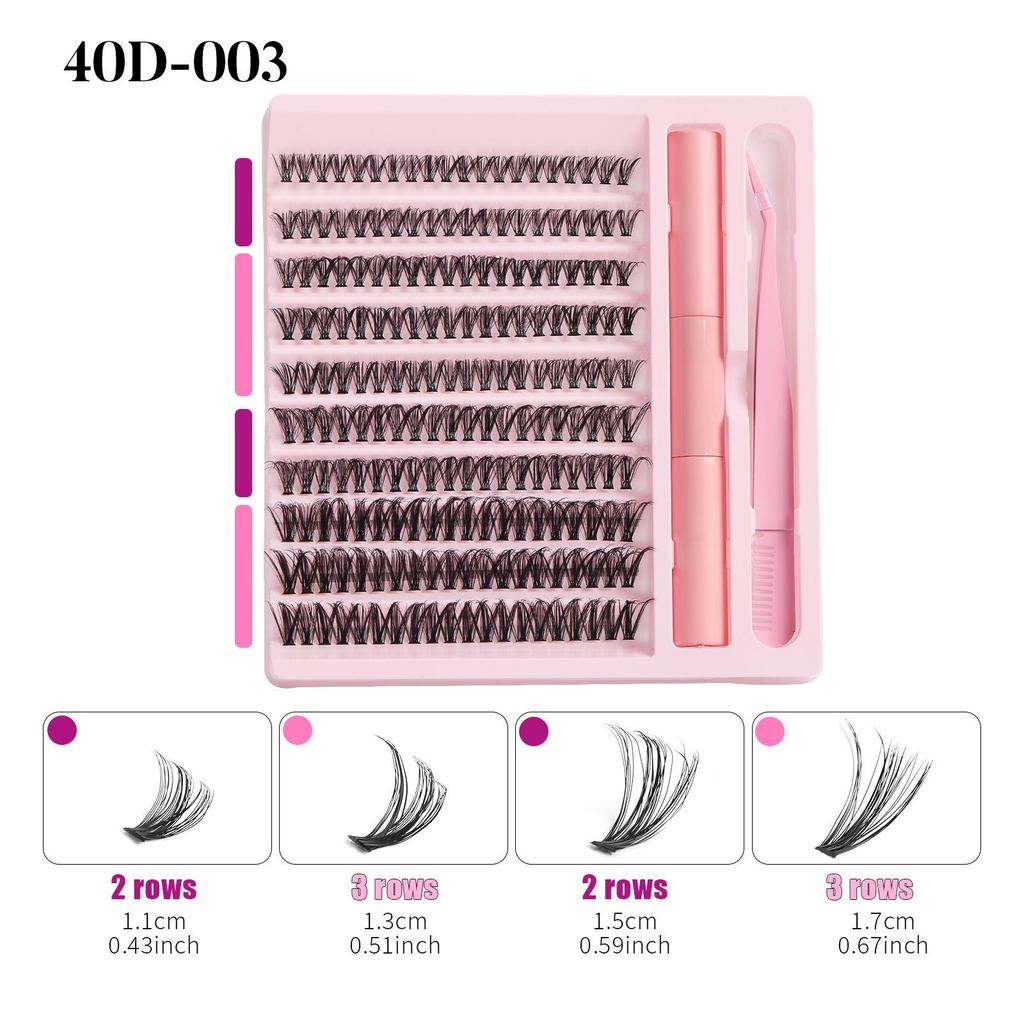 «Накладные ресницы «рыбий хвост» Cross Lazy Trilogy — 10 рядов отдельных пучков ресниц для Европы и США». Стиль"