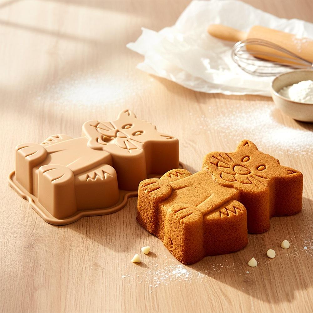 Forma Silikonowa Foremka do Pieczenia Ciasta Deserów Ciastek na Ciasto Kot