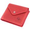 Женский кошелек с монетницей из матовой натуральной кожи GRANDE PELLE Wallet 16804 Красный