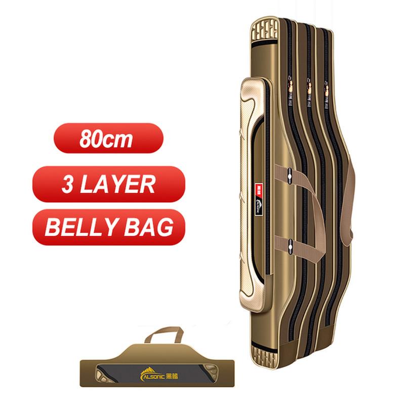 2/3/4 Layer Portable Folding Fishing Rod Reel Bag Fishing Pole Gear Tool Carry Case Carrier Bag for Fishing Large Capacity Travel Bag