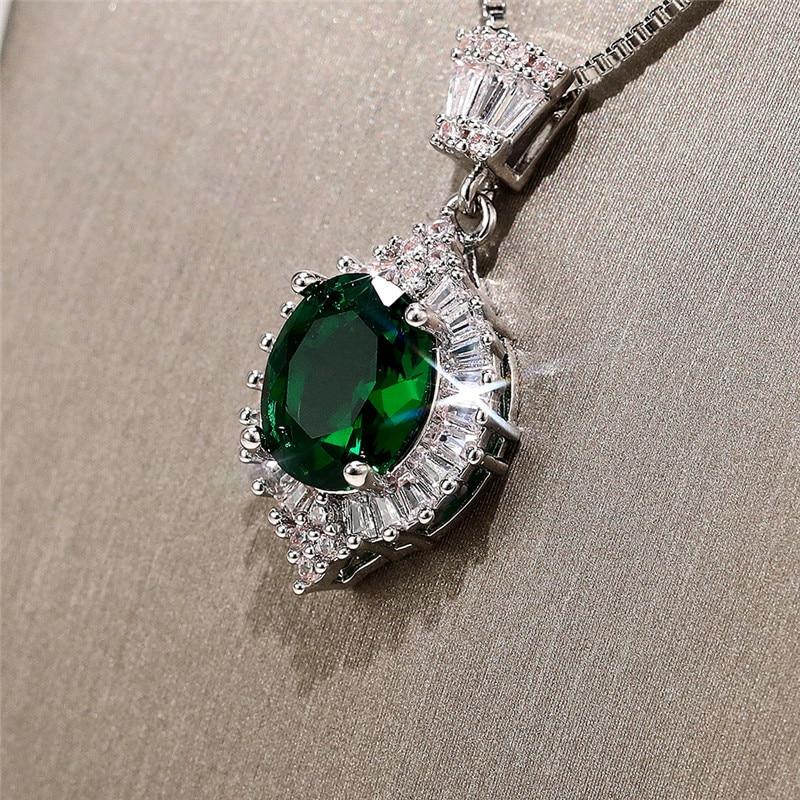 Huitan Fashion Design Female Necklace Anniversary Party Luxury Lady 'S Necklaces With Brilliant Cubic Zirconia Gift New Jewelry