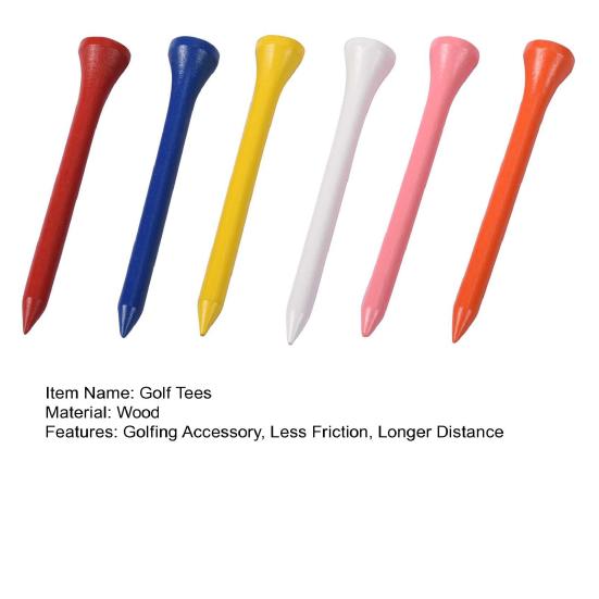 100 шт. деревянных ти для гольфа, уменьшающих трение и боковое вращение, аксессуар для гольфа для улучшения дальности и точности