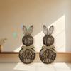Natural Rattan Handwoven Bunny Easter Woven Basket