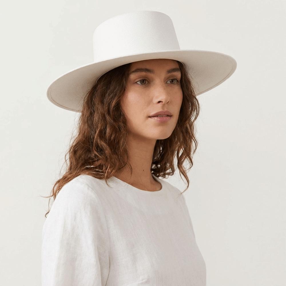 British Style Wide Brim Felt Hat Solid Color Women Jazz Hat Elegant Hepburn Style Bucket Hat Bride