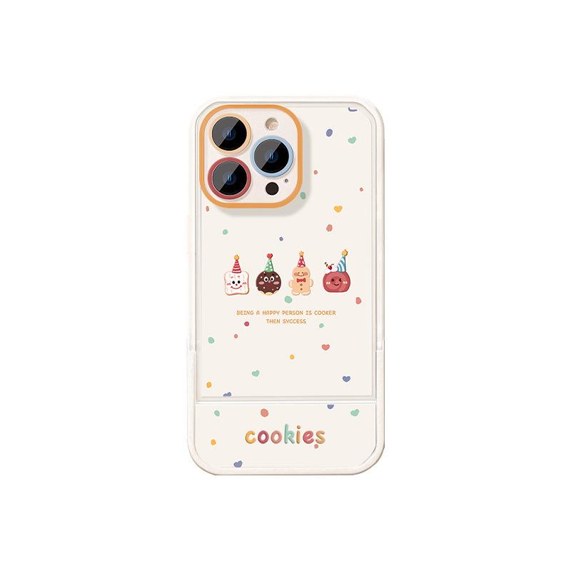 Cookie Man Подходит для 16promax Чехол для iPhone Iphone15 Невидимая подставка 14 Силиконовый 13/12 Милый 8