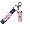 Personalized Silicone Bow Tie Bear Doll Keychain Car Key Chain Cartoon Couple Bag Pendant