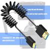 Spring Coiled Wire UHD2.1 Cable Supports 8K@60Hz Resolution 24K Gold Plated Interfaces for Video Devices