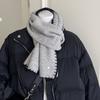 Новогодний красный вязаный шарф оверлок женский синий новый зимний высококачественный теплый и ветрозащитный атмосферный шарф