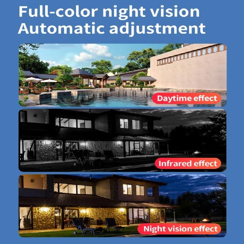 Full Color Solar Wire-Free Surveillance PTZ IP Dome Camera AI Humanoid Home Security Intercom CCTV Security Monitor