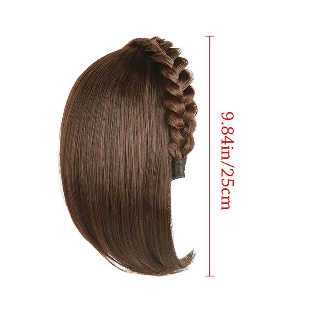 Синтетическая повязка на голову с центральным пробором, 3D накладки, модный парик, повязка на волосы для женщин