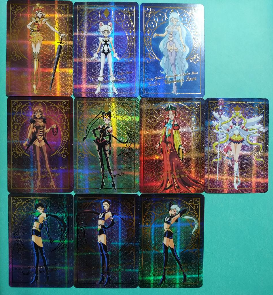 Diy 20pcs/set Sailor Moon Gilding Self Control Collect Signature Trading Flash Card Anime Cartoon Christmas Gift