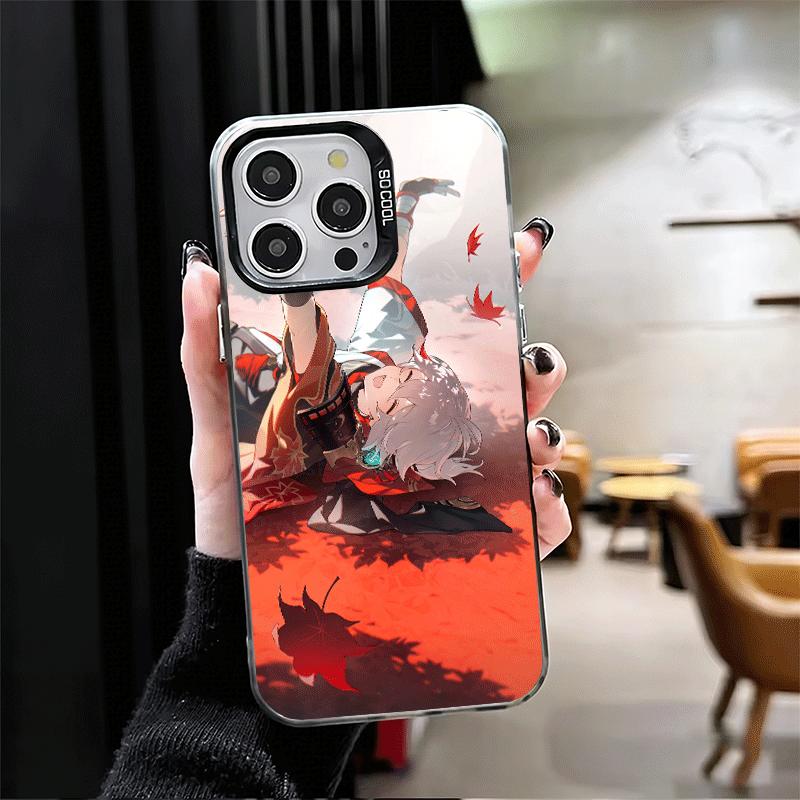 Мягкий чехол для телефона Genshin Impact Каэха для iPhone 15 16 17 Pro Max 17Air 16E 14 Plus 13 12 Mini Ударопрочный чехол Задняя крышка