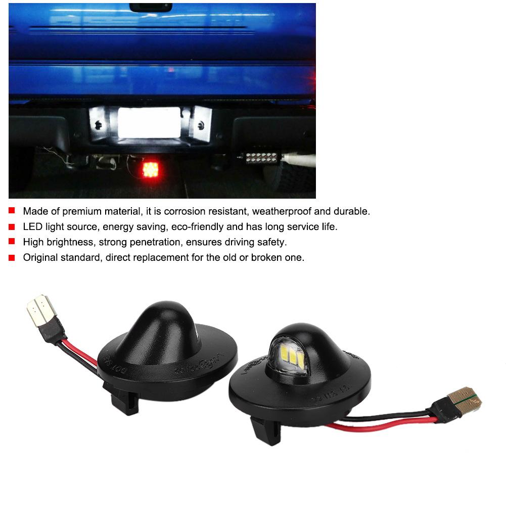 1 пара фонарей подсветки номерного знака, сигнальный фонарь, подходит для Ford F150 1990-2014 DC12-24V