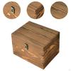 Wooden Storage Box Vintage Wood Multipurpose Practical Flip Top Organizer Display Case for