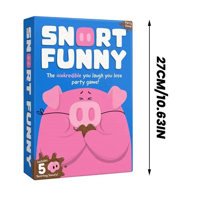 The Oinkcredible"You Laugh You Lose"Party Game, Snorts-Funny Game for Friend, 5 Toy Pig Noses & Challenge Cards Festive Gifts